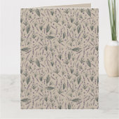 Lavender Botanical Pattern Greeting Card カード (正面)