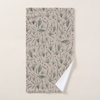 Lavender Botanical Pattern Hand Towel ハンドタオル