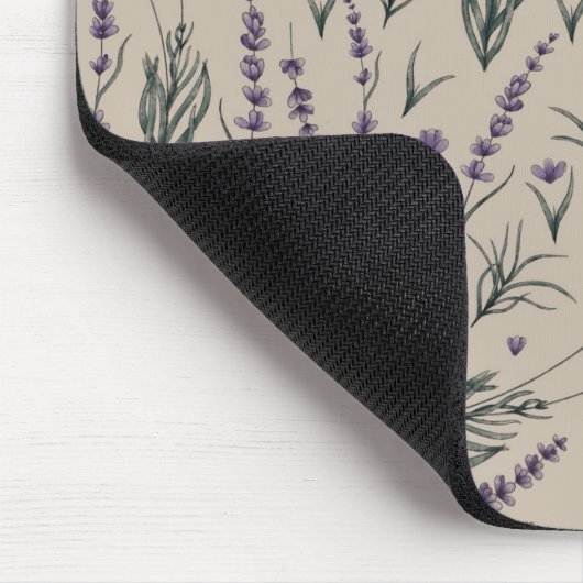 Lavender Botanical Pattern Mouse Pad マウスパッド (コーナー)