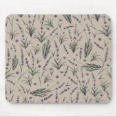 Lavender Botanical Pattern Mouse Pad マウスパッド (正面)