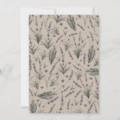 Lavender Botanical Pattern Thank You Card サンキューカード (正面)