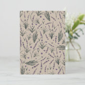 Lavender Botanical Pattern Thank You Card サンキューカード (スタンド正面)