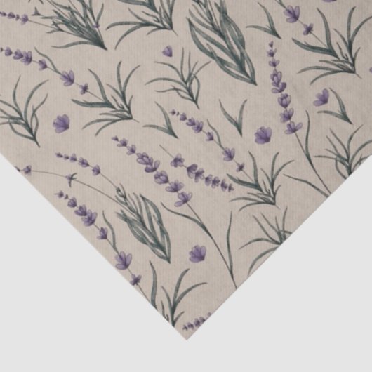 Lavender Botanical Pattern Tissue Paper 薄葉紙 (詳細)