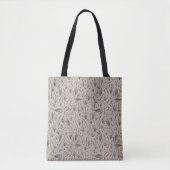 Lavender Botanical Pattern Tote Bag トートバッグ (正面)