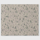 Lavender Botanical Pattern Wrapping Paper ラッピングペーパー (フラット)