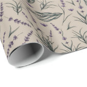 Lavender Botanical Pattern Wrapping Paper ラッピングペーパー (ロールコーナー)