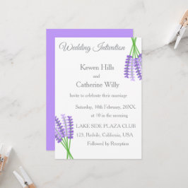Lavender Botanical Wedding Invitation 招待状