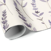 Lavender Botanical Wrapping Paper – Vintage Floral ラッピングペーパー (ロールコーナー)