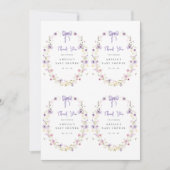 Lavender Bow Gift Tag Printable 招待状 (正面)