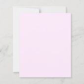Lavender bow pink coquette birthday invitation (裏面)