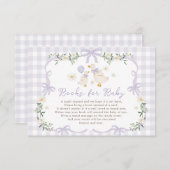 Lavender Bow Silly Goose Books for Baby エンクロージャーカード (正面/裏面)