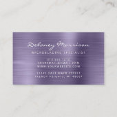 Lavender Brushed Metal Script Microblading 名刺 (裏面)