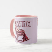 Lavender Burgundy Affirmation Meditation Mug マグカップ (正面左)