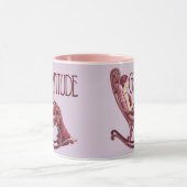 Lavender Burgundy Affirmation Meditation Mug マグカップ (中央)