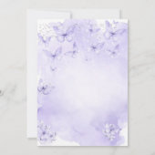 Lavender Butterfly Baby Shower Invitation Girl 招待状 (裏面)