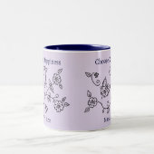 Lavender Butterfly Reminder Mug ツートーンマグカップ (中央)