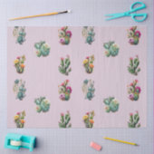 Lavender Cactus Succulent Tropical 薄葉紙 (クラフト)