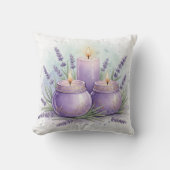Lavender Candle - Spa Room Decor クッション (正面)