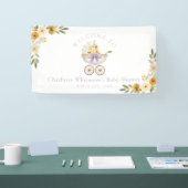 Lavender Carriage Welcome Banner | Baby Shower 横断幕 (トレードショー)