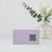 Lavender Castle QR Code Wedding Website RSVP  エンクロージャーカード (スタンド正面)