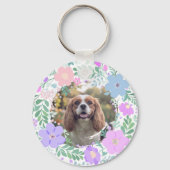 Lavender Cavalier King Charles Spaniel Custom キーホルダー (裏面)