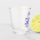 Lavender Cheers to 50 Years 50th Birthday Party ショットグラス (左)