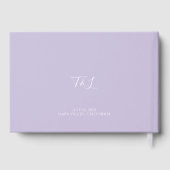 Lavender | Chic Script Wedding Guest Book ゲストブック (裏面)