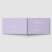 Lavender | Chic Script Wedding Guest Book ゲストブック (全面)