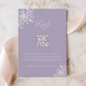 Lavender Classic Bloom Garden Wedding QR Code 出欠カード