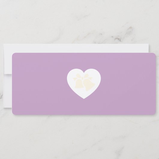 Lavender & Cream Boarding Pass Wedding 招待状 (裏面)