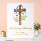 Lavender cross Memorial Funeral アクリルサイン (ウェディング)