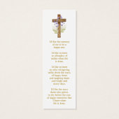 Lavender Cross Photo Funeral Bookmark (裏面)