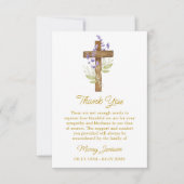 Lavender Cross Sympathy Thank You Card サンキューカード (正面)