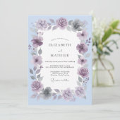 Lavender Dainty Spring Wedding 招待状 (スタンド正面)