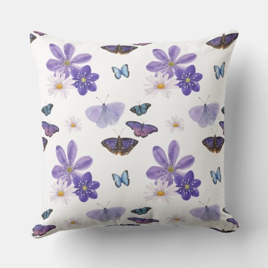 Lavender & Daisy Dance Pillow クッション (裏面)