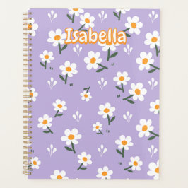 Lavender Daisy Floral Pattern プランナー手帳