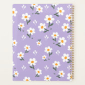 Lavender Daisy Floral Pattern プランナー手帳 (裏面)