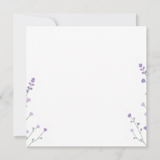 Lavender Daydream 招待状 (裏面)