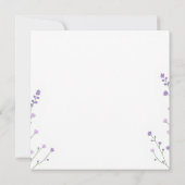 Lavender Daydream 招待状 (裏面)