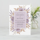Lavender Divine Botanical Wedding 招待状 (スタンド正面)