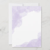 Lavender Dream Butterfly Eucalyptus Crest Wedding 招待状 (裏面)