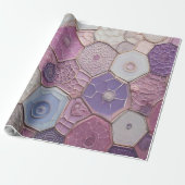 Lavender Dream: Soft Purple and Blue Geometric ラッピングペーパー (アンロールド)