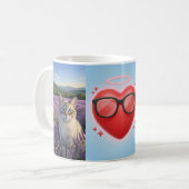 Lavender Dreams: A Gaze of Serenity コーヒーマグカップ (正面左)