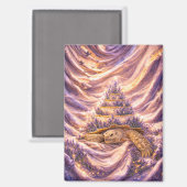 Lavender Dreams Birthday cake Sulcata tortoise マグネット (正面/裏面)