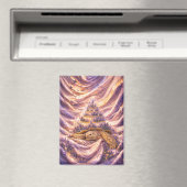 Lavender Dreams Birthday cake Sulcata tortoise マグネット (インサイチュ (食洗機))