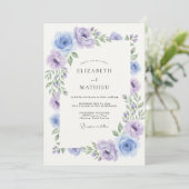 Lavender Dreamy Spring Rose Wedding 招待状 (スタンド正面)