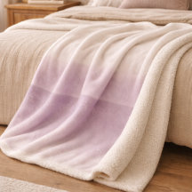 Lavender Dusk Fade Sherpa Blanket
