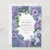 Lavender Dusk, Periwinkle Smoke & Frosted Bluebell 招待状 (正面)