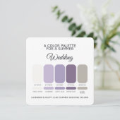 Lavender Dusty Lilac Summer Wedding Palette Card 招待状 (スタンド正面)