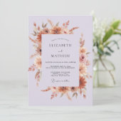 Lavender Earthy Autumnal Wedding 招待状 (スタンド正面)